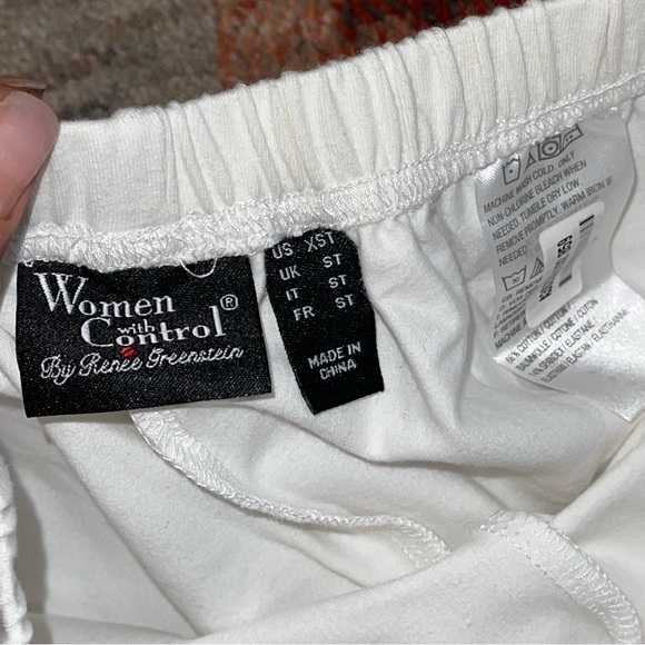 Women with Control Tall Convertible Pants Zipper White - Picture 9 of 10